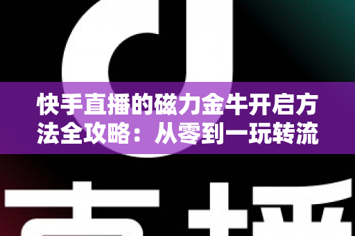 快手直播的磁力金牛开启方法全攻略:从零到一玩转流量投放,助你直播间快速起量变现 快手直播的磁力金牛开启方法全攻略:从零到一玩转流量投放,助你直播间快速起量变现