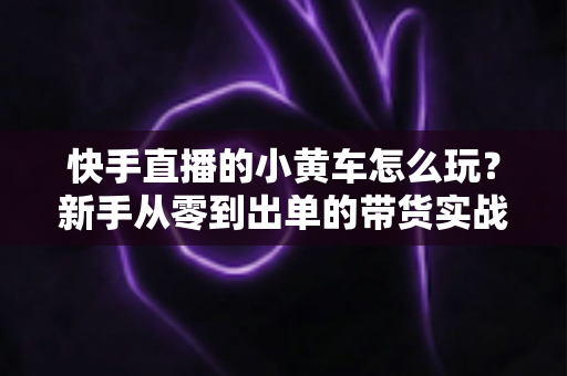 快手直播的小黄车怎么玩？新手从零到出单的带货实战全攻略