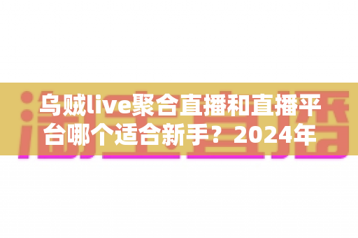 乌贼live聚合直播和直播平台哪个适合新手？2024年主播入门全攻略与选择指南