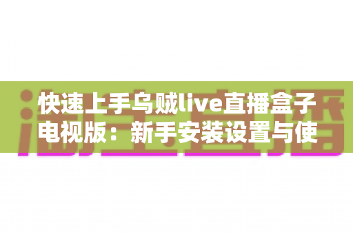 快速上手乌贼live直播盒子电视版：新手安装设置与使用全攻略