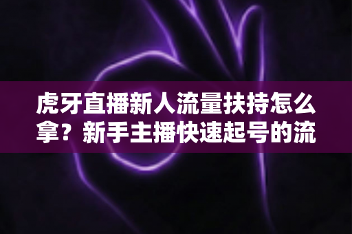 虎牙直播新人流量扶持怎么拿？新手主播快速起号的流量扶持申请攻略与实用技巧全解析