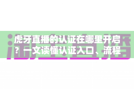 虎牙直播的认证在哪里开启?一文读懂认证入口、流程与注意事项的完整指南 虎牙直播的认证在哪里开启?一文读懂认证入口、流程与注意事项的完整指南