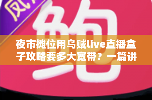 夜市摊位用乌贼live直播盒子攻略要多大宽带?一篇讲透夜市直播推流带宽配置的实战指南 夜市摊位用乌贼live直播盒子攻略要多大宽带?一篇讲透夜市直播推流带宽配置的实战指南