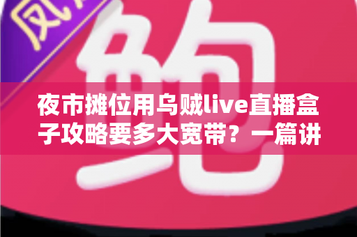 夜市摊位用乌贼live直播盒子攻略要多大宽带？一篇讲透夜市直播推流带宽配置的实战指南