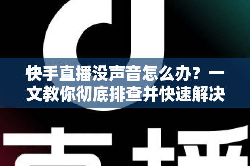 快手直播没声音怎么办?一文教你彻底排查并快速解决声音故障 快手直播没声音怎么办?一文教你彻底排查并快速解决声音故障