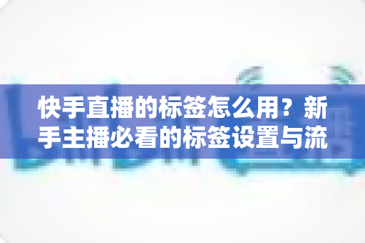 快手直播的标签怎么用?新手主播必看的标签设置与流量增长全攻略 快手直播的标签怎么用?新手主播必看的标签设置与流量增长全攻略