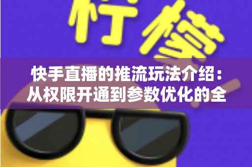 快手直播的推流玩法介绍:从权限开通到参数优化的全流程实战指南 快手直播的推流玩法介绍:从权限开通到参数优化的全流程实战指南