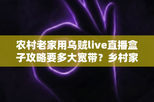 农村老家用乌贼live直播盒子攻略要多大宽带?乡村家庭流畅看直播的宽带选购与优化全指南 农村老家用乌贼live直播盒子攻略要多大宽带?乡村家庭流畅看直播的宽带选购与优化全指南