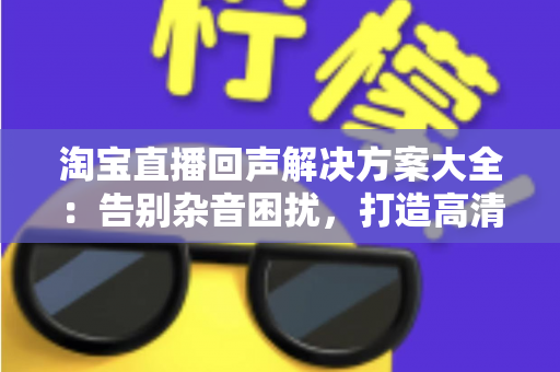 淘宝直播回声解决方案大全：告别杂音困扰，打造高清专业直播间