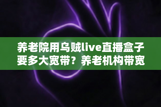 养老院用乌贼live直播盒子要多大宽带?养老机构带宽配置与网络优化全指南 养老院用乌贼live直播盒子要多大宽带?养老机构带宽配置与网络优化全指南