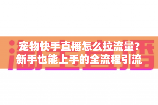 宠物快手直播怎么拉流量?新手也能上手的全流程引流实战指南 宠物快手直播怎么拉流量?新手也能上手的全流程引流实战指南