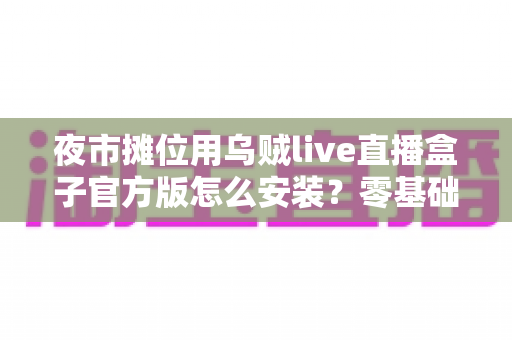 夜市摊位用乌贼live直播盒子官方版怎么安装？零基础摊主也能快速上手的完整安装指南