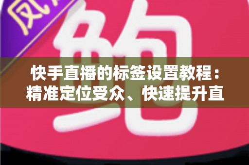 快手直播的标签设置教程：精准定位受众、快速提升直播间流量的全方位实操指南