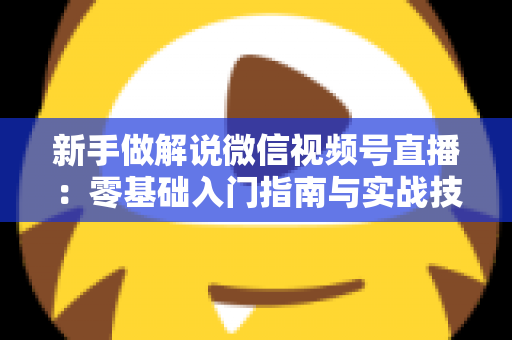 新手做解说微信视频号直播:零基础入门指南与实战技巧全解析 新手做解说微信视频号直播:零基础入门指南与实战技巧全解析