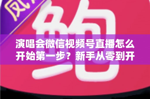 演唱会微信视频号直播怎么开始第一步？新手从零到开播的完整实战指南