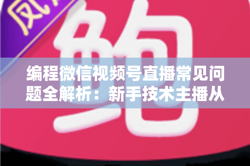 编程微信视频号直播常见问题全解析：新手技术主播从入门到涨粉的实战避坑指南