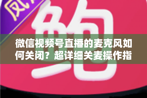 微信视频号直播的麦克风如何关闭？超详细关麦操作指南与常见问题全解析