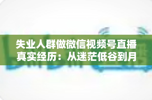 失业人群做微信视频号直播真实经历:从迷茫低谷到月入过万,普通人逆袭全记录 失业人群做微信视频号直播真实经历:从迷茫低谷到月入过万,普通人逆袭全记录