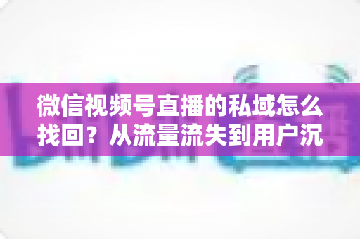 微信视频号直播的私域怎么找回？从流量流失到用户沉淀的全链路解决方案
