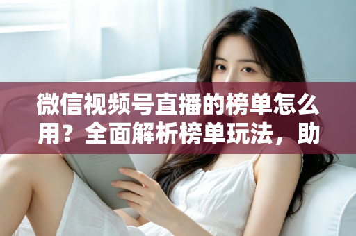 微信视频号直播的榜单怎么用?全面解析榜单玩法,助你提升直播间人气与变现能力 微信视频号直播的榜单怎么用?全面解析榜单玩法,助你提升直播间人气与变现能力