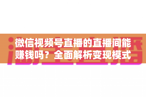 微信视频号直播的直播间能赚钱吗?全面解析变现模式、真实收入与实操指南 微信视频号直播的直播间能赚钱吗?全面解析变现模式、真实收入与实操指南