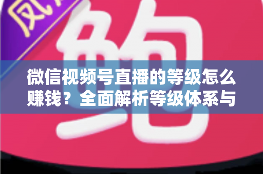 微信视频号直播的等级怎么赚钱？全面解析等级体系与五大变现攻略
