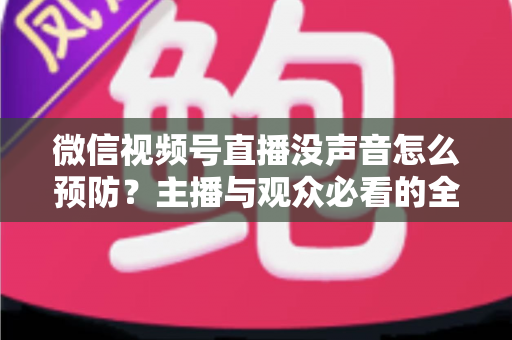 微信视频号直播没声音怎么预防?主播与观众必看的全面排查与预防指南 微信视频号直播没声音怎么预防?主播与观众必看的全面排查与预防指南