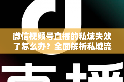 微信视频号直播的私域失效了怎么办?全面解析私域流量困局与实战破解策略 微信视频号直播的私域失效了怎么办?全面解析私域流量困局与实战破解策略