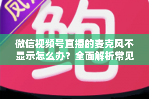 微信视频号直播的麦克风不显示怎么办？全面解析常见原因与实用解决方法，助您快速恢复直播声音