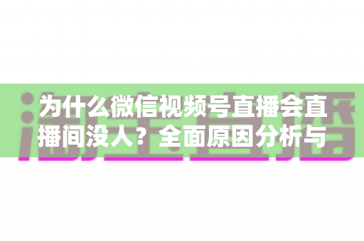 为什么微信视频号直播会直播间没人?全面原因分析与人气提升实战指南 为什么微信视频号直播会直播间没人?全面原因分析与人气提升实战指南