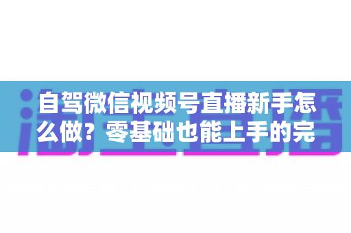 自驾微信视频号直播新手怎么做?零基础也能上手的完整实战指南 自驾微信视频号直播新手怎么做?零基础也能上手的完整实战指南