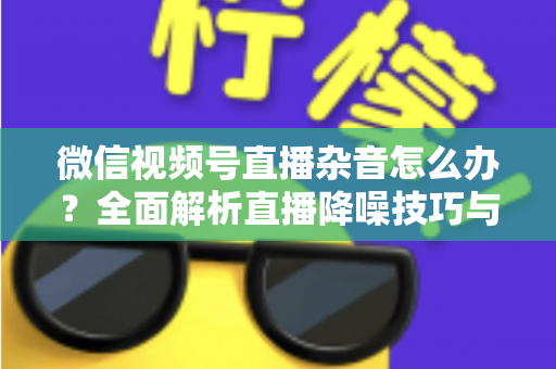 微信视频号直播杂音怎么办?全面解析直播降噪技巧与解决方案,让你的直播声音清晰专业 微信视频号直播杂音怎么办?全面解析直播降噪技巧与解决方案,让你的直播声音清晰专业