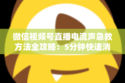 微信视频号直播电流声急救方法全攻略：5分钟快速消除杂音，让直播音质恢复清晰流畅