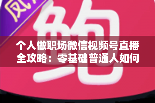 个人做职场微信视频号直播全攻略:零基础普通人如何靠直播打造职场影响力并实现变现 个人做职场微信视频号直播全攻略:零基础普通人如何靠直播打造职场影响力并实现变现
