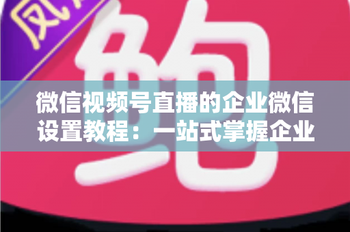 微信视频号直播的企业微信设置教程：一站式掌握企业直播获客与私域运营全流程