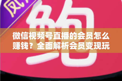微信视频号直播的会员怎么赚钱?全面解析会员变现玩法与实操技巧 微信视频号直播的会员怎么赚钱?全面解析会员变现玩法与实操技巧