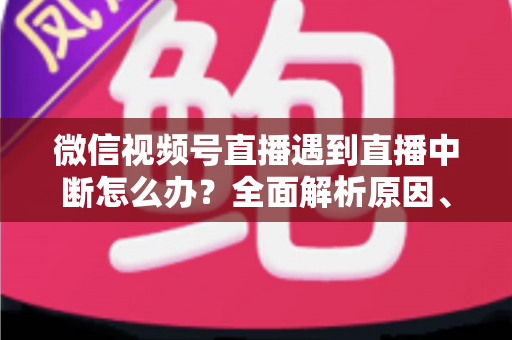 微信视频号直播遇到直播中断怎么办?全面解析原因、解决方案与预防指南 微信视频号直播遇到直播中断怎么办?全面解析原因、解决方案与预防指南