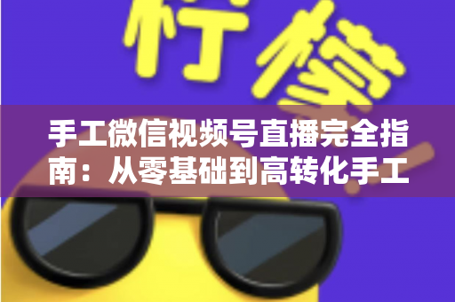 手工微信视频号直播完全指南:从零基础到高转化手工直播间的实战攻略 手工微信视频号直播完全指南:从零基础到高转化手工直播间的实战攻略