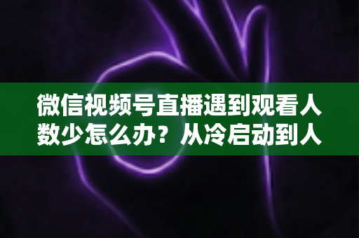 微信视频号直播遇到观看人数少怎么办?从冷启动到人气爆棚的完整实战指南 微信视频号直播遇到观看人数少怎么办?从冷启动到人气爆棚的完整实战指南