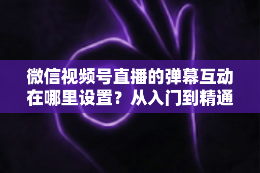 微信视频号直播的弹幕互动在哪里设置?从入门到精通的弹幕互动设置全指南 微信视频号直播的弹幕互动在哪里设置?从入门到精通的弹幕互动设置全指南