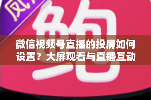 微信视频号直播的投屏如何设置？大屏观看与直播互动全攻略