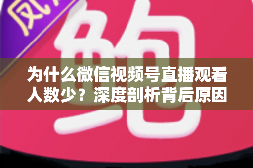 为什么微信视频号直播观看人数少?深度剖析背后原因与高效破局方案 为什么微信视频号直播观看人数少?深度剖析背后原因与高效破局方案