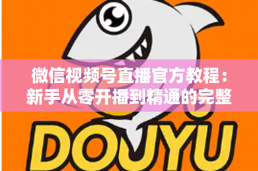 微信视频号直播官方教程：新手从零开播到精通的完整实操指南