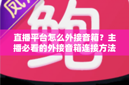 直播平台怎么外接音箱？主播必看的外接音箱连接方法与音质提升全攻略