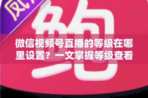 微信视频号直播的等级在哪里设置?一文掌握等级查看、设置与提升全攻略 微信视频号直播的等级在哪里设置?一文掌握等级查看、设置与提升全攻略