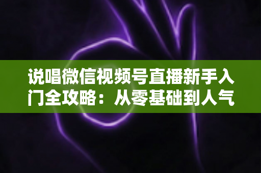 说唱微信视频号直播新手入门全攻略:从零基础到人气说唱主播的完整指南 说唱微信视频号直播新手入门全攻略:从零基础到人气说唱主播的完整指南