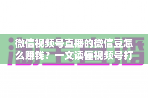 微信视频号直播的微信豆怎么赚钱?一文读懂视频号打赏变现全流程与实战攻略 微信视频号直播的微信豆怎么赚钱?一文读懂视频号打赏变现全流程与实战攻略