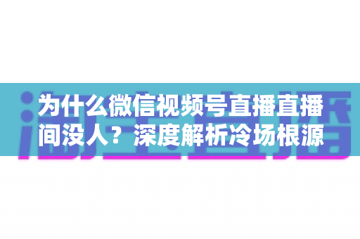 为什么微信视频号直播直播间没人？深度解析冷场根源与快速起号引流实战攻略
