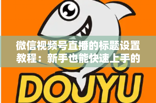 微信视频号直播的标题设置教程：新手也能快速上手的引流实操指南