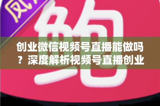 创业微信视频号直播能做吗?深度解析视频号直播创业的机会、方法与实战指南 创业微信视频号直播能做吗?深度解析视频号直播创业的机会、方法与实战指南
